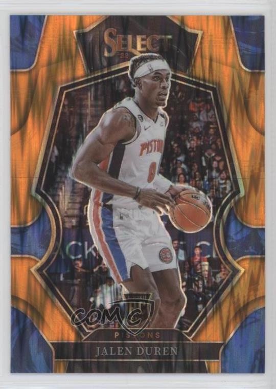 2022-23 Panini Select Premier Level Orange Flash Prizm Jalen Duren #176 4g0