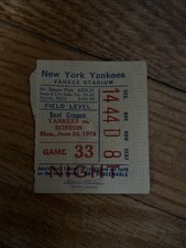 New York Yankees vs Boston Red Sox  ~ June 26, 1978 ticket