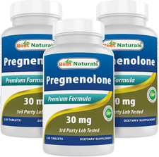 Pregnenolone 30 Mg 120 Tablets 120 Count Pack of 3 