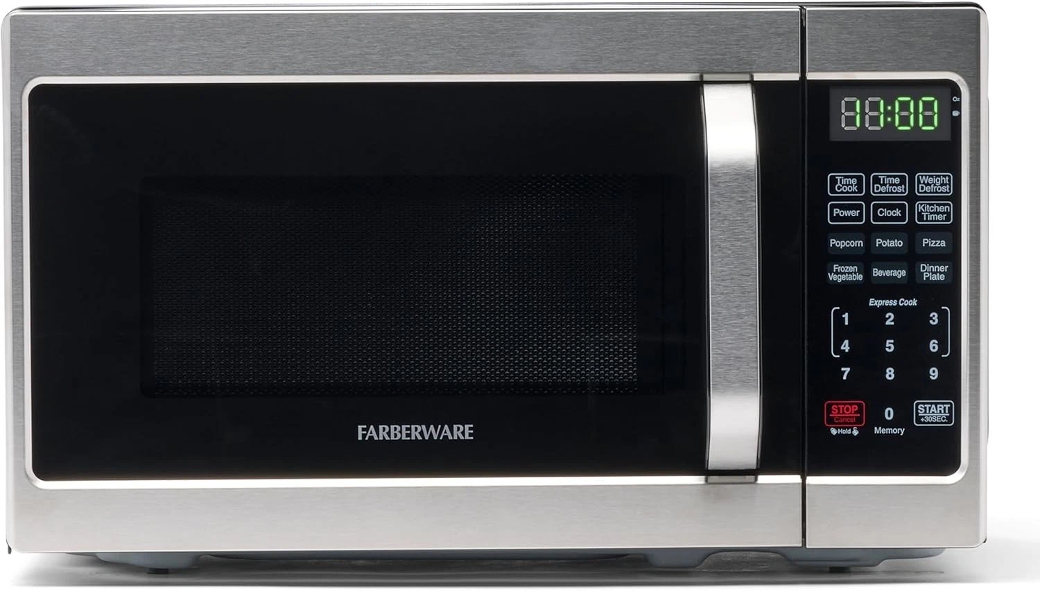 0.7 Cu.Ft.Countertop Microwave Oven 700W Auto Cook Settings Defrost Easy Clean