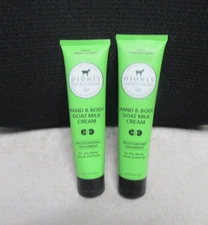 2 DIONIS  GOAT MILK HAND & BODY CREAM - LEMON VERBENA  CREAM - 3.3 OZ  - NEW