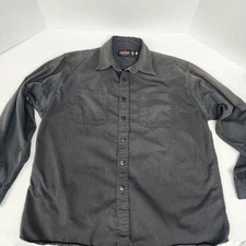 Jesse James Industrial Workwear Button Up Shirt Men's XL Long Sleeve Gray