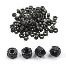 M3 115 Pcs Locknuts Metric Nylon Inserted Hex Lock Small Nuts Self-Lock Nylon In