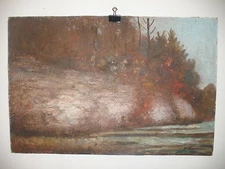 LISTED OTTO ROTHENBURGH ABSTRACT LANDSCAPE OIL PAINTING