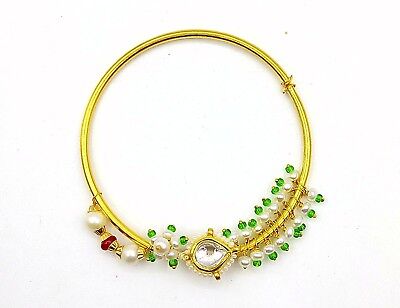 Rajputi Jewellery Golden Nose Ring Nath at Rs 550 in Beawar | ID:  22316936662