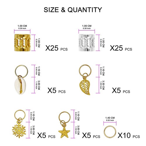 30-150 Pcs Micro Accessories Adjustable Buckle Hairpin Jewelry Hair Braid Rings - Picture 7 of 20