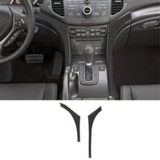 2pcs Carbon Fiber Interior Central Console Side Cover Trim For Acura Tsx 2009-14