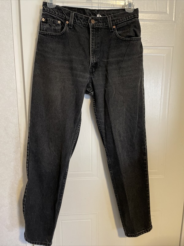 Vintage Levi's Jeans Juniors Size 11M Black High-Rise Straight Levis Strauss Mom