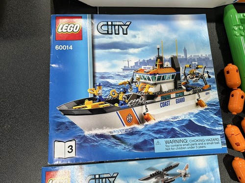 Lego Küstenwache Vintage aus Set 60014 weiß Unitary Boot Rumpf Haie Mini Figuren - Bild 4 von 12
