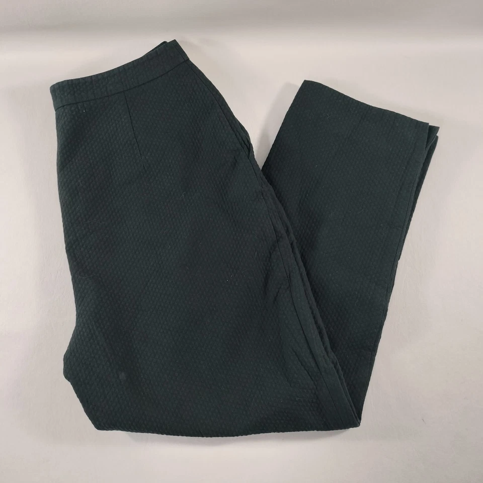 Talbots Petites Black Velvet Side Zip Crop Pants Womens Size 6