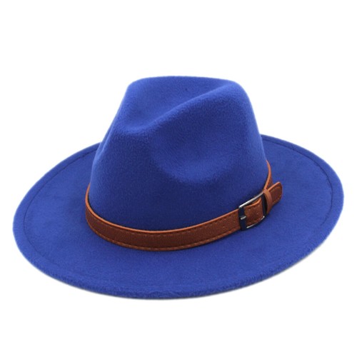 Kids Wide Brim Fedora Jazz Cap with Brown Belt for Boys Girls - Picture 14 of 33