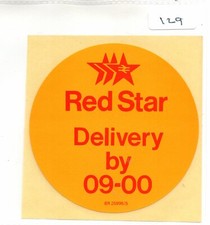 British Railways - BR - Luggage Label (129) - Red Star  Delivery by 9.00