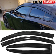 Fits 11-23 Dodge Charger Acrylic Slim Style Window Visors Deflectors 4PCS