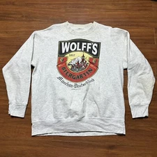Vtg 1991 Wolff’s Biergarten 1617 München Deutschland Sweatshirt XXL Pullover USA