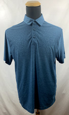 Under Armour Men's Polo Shirt Heat Gear Large Blue Loose