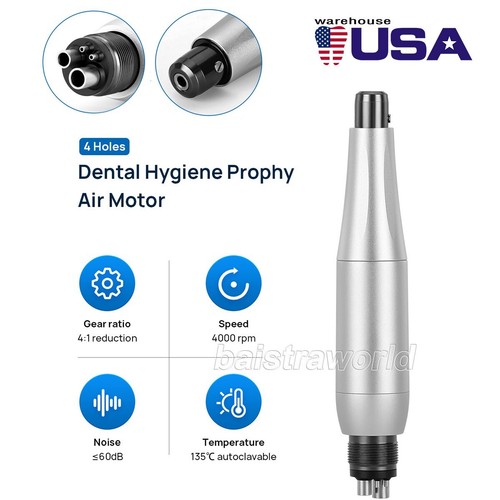 Premium Plus Dental Hygiene Prophy Handpiece Air Motor 4:1 Nose Cone 360° Swivel