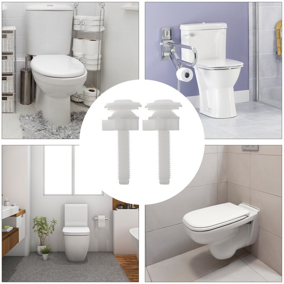 4 Pcs Toilet Bolt Caps Screw Longlasting Seat Screws Easy Use eBay