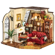 Rolife DIY Wooden Dollhouse Miniature Catherine's Living Room DIY Kit Kids Gift