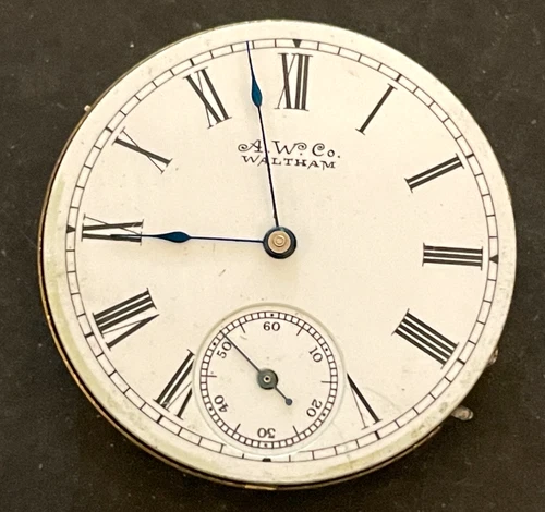 Antique Waltham 1889 Seaside E Pocket Watch Movement Running Ticks 6s 7j USA