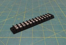 Marathon Panel Mount Barrier Electric Terminal Block, 12 Position, 5.125" Length