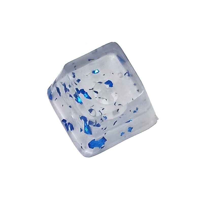 Custom Resin Cherry Clear Sequins Keycaps for Mechanical Keyboards