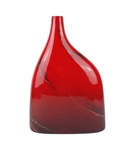 Set Of Two Ornamental Vases - Red Design - Picture 3 of 8