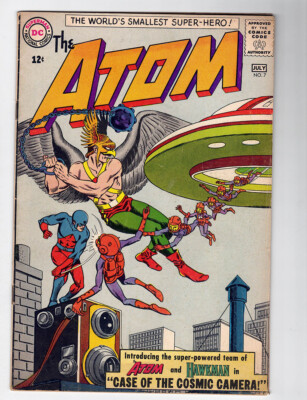 THE ATOM #7 4.0 1ST ATOM/HAWKMAN TEAM-UP 1963 OFF-WHITE PAGES