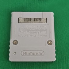 Official Authentic VTG Nintendo Gamecube Memory Card 59 Blocks DOL-008 Grey OEM