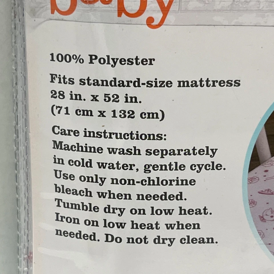 Sábana bajera ajustada Disney Baby Princess Pide A Wish 28x52 en lavado a máquina Foto 4 de 4