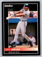 💎1992 Pinnacle Baseball #100 Dave Justice - Atlanta Braves💎