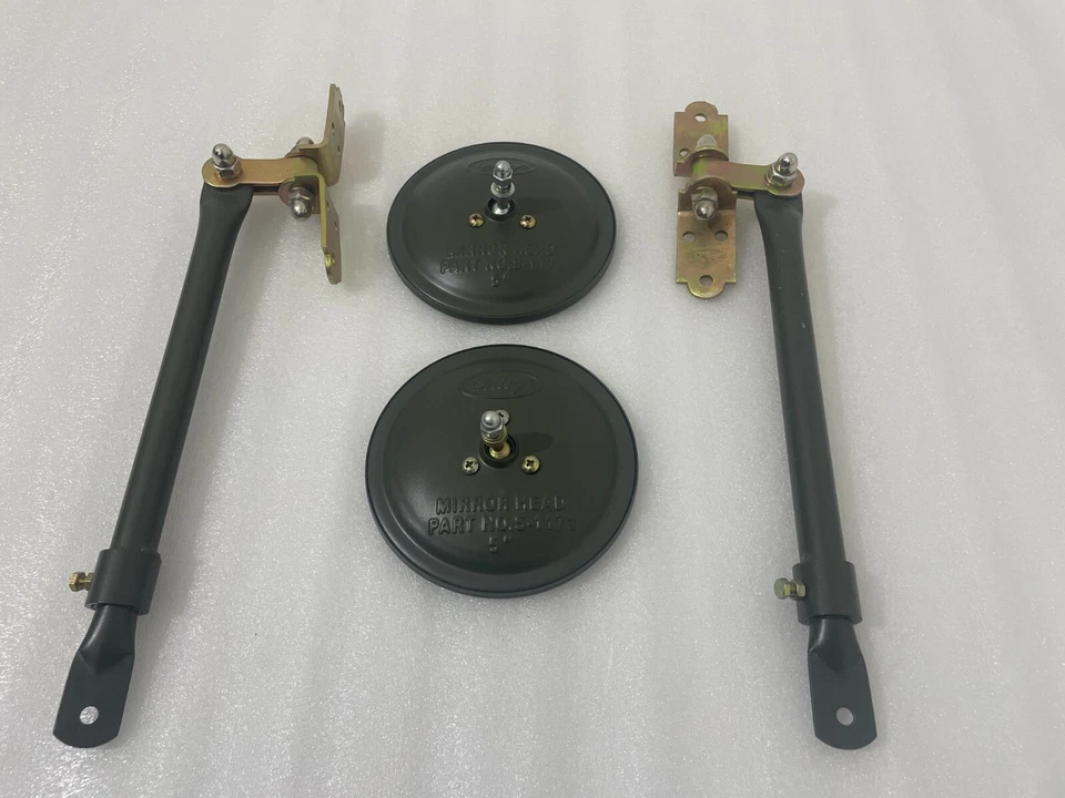For Jeep Willys Adjustable Arm Mirror Bracket Kit 5" Mirror Vintage — 第 4/4 张图片