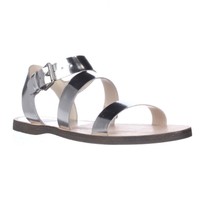 Dolce Vita Veya Flat Strapped Sandals - Silver Specchio, 6 Us on sale Dolce Vita Veya Flat Strapped Sandals - Silver Specchio, 6 Us on sale