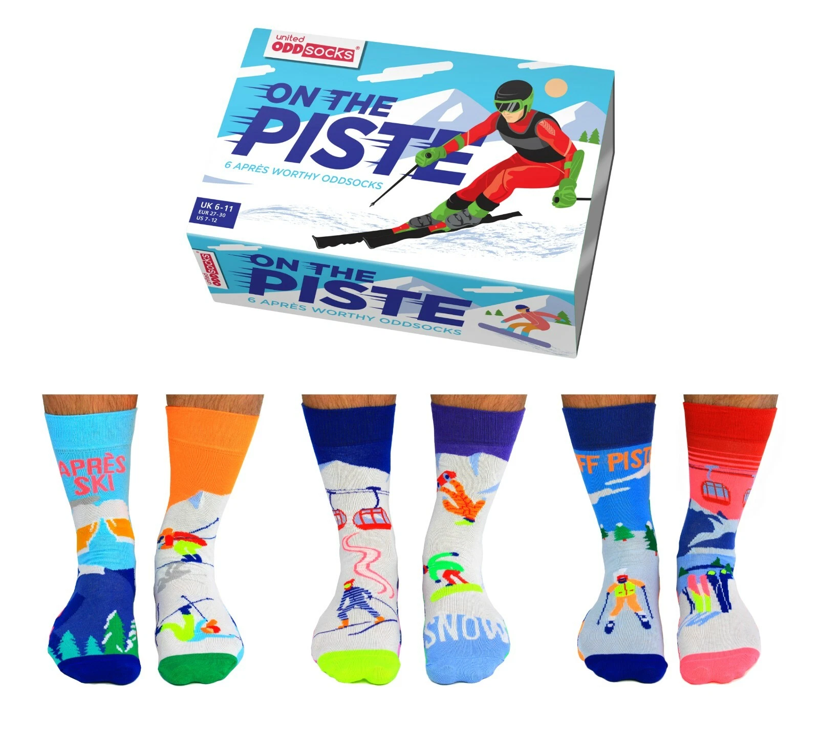 United Oddsocks - On The Piste UK Sizes 6 - 11