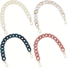 1bag 4 colors 37cm Long Acrylic Chain Handbag Strap Purse tion Chain Strap