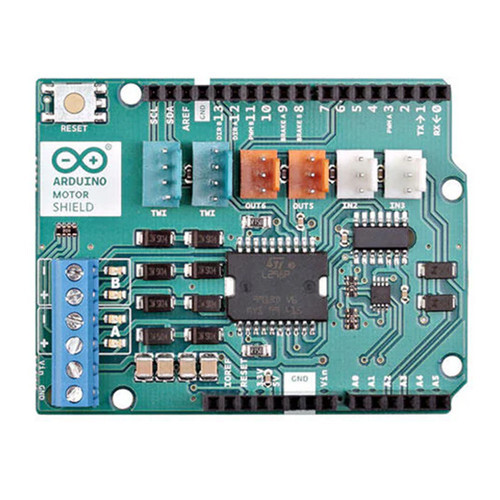 Arduino Motor Shield Rev3 allows drive DC and stepper motors