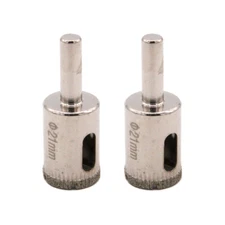 2pcs 21mm Diamond Hole Saw Tile Ceramic Glass Porcelain Marble Drill Bit Tool