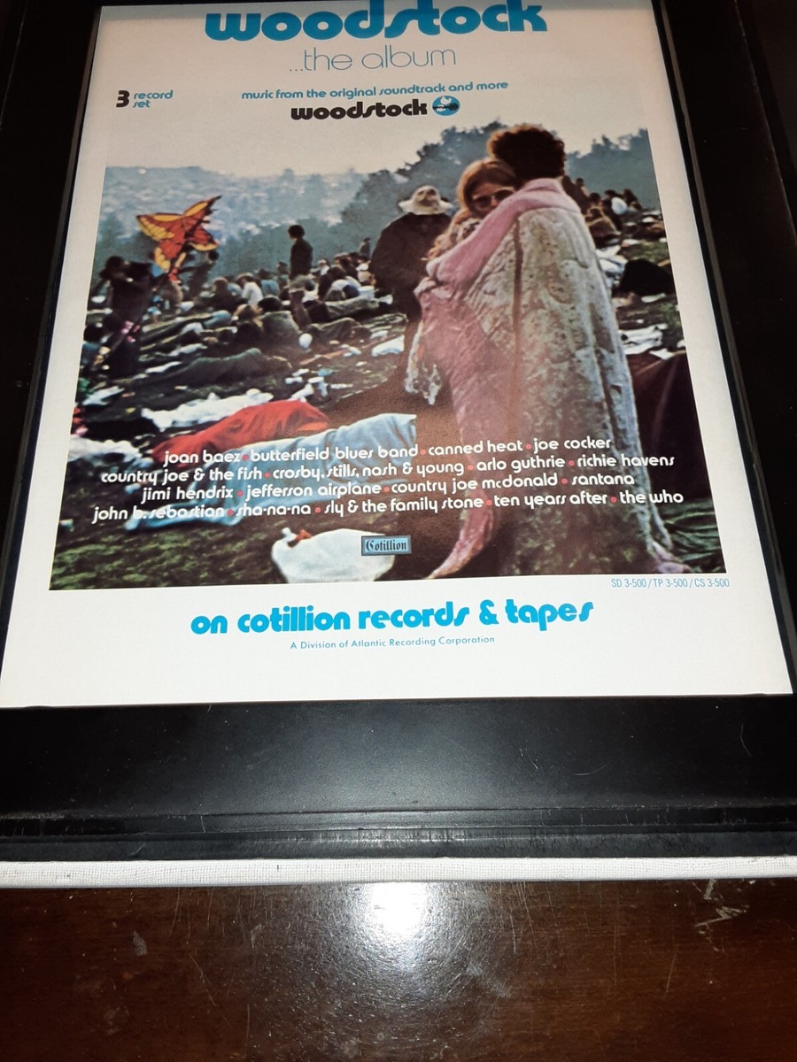 樫野 湯上がりハンディレスト エアコミケ 特典ポスター付き Woodstock 1969 Rare Original Soundtrack Promo Poster Ad Framed! | eBay