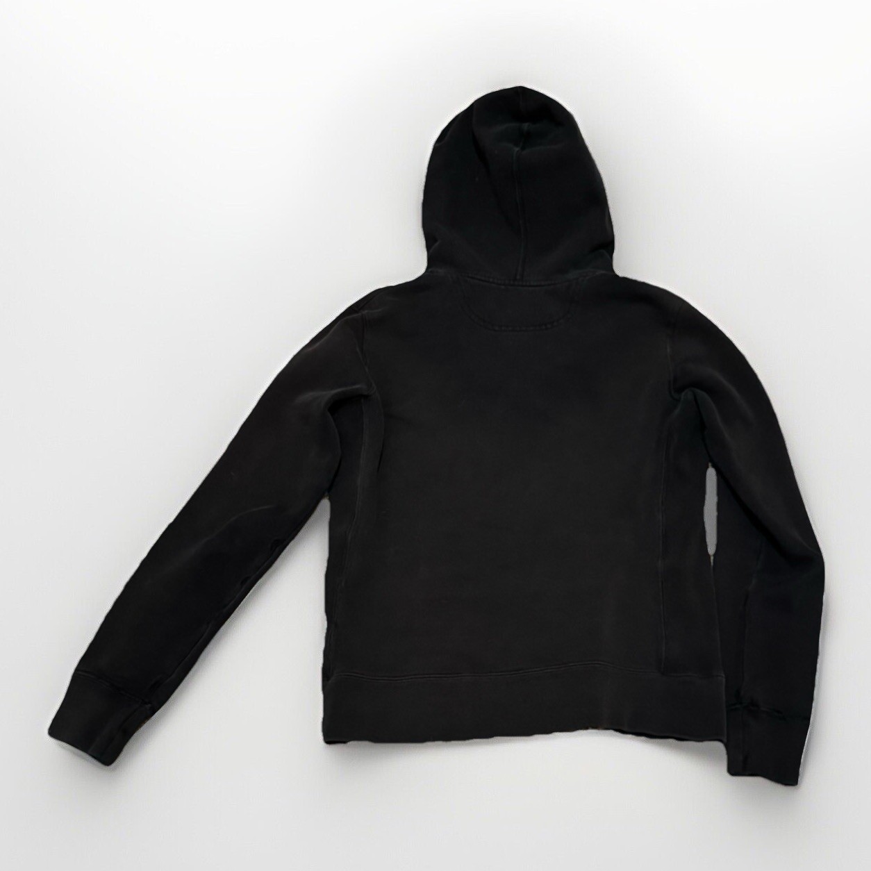 Polo donna Ralph Lauren nera con cappuccio e zip viola pony taglia small petite