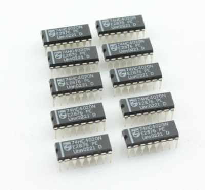 New Qty 10 Philips 74HC4020N 14 Stage Binary Ripple Counter 74HC4020