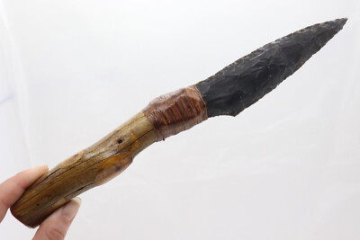 Flint Knapped Jasper Blade Hafted on Juniper Cedar Handle-Mountain Man Knife