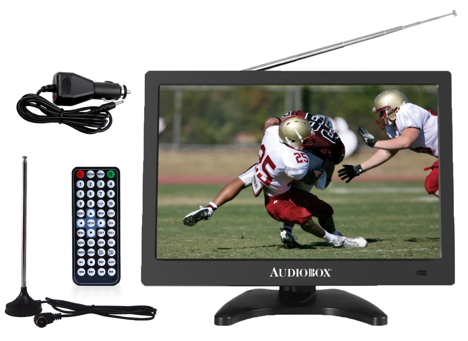 AudioBox TV-13 13″ Portable Rechargeable LCD TV with Antenna HDMI Input Black - Image 3 of 3