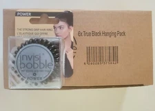 ×6 Invisibobble Power Hygienic Traceless Design Strong Grip Magic Black Hair Tie