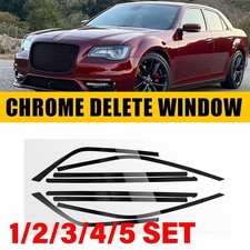 Side Window Chrome Delete Overlay For 2011-2023 Chrysler 300 Gloss Black 1-5set Side Window Chrome Delete Overlay For 2011-2023 Chrysler 300 Gloss Black 1-5set
