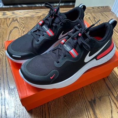 Nike React Miler Black Laser Crimson Running Shoes 10.5 NEW!