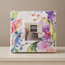 Lenzuola in percalle Matrimoniali Enrico Coveri NYAL rosa e lilla