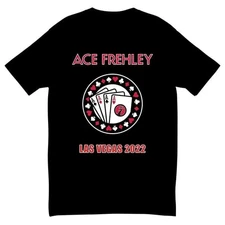 Vtg Ace Frehley Las Vegas 2022 Cotton Black All Size Men Women T Shirt
