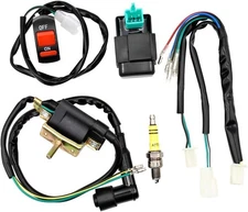 Wiring loom magneto ignition coil cdi kill switch spark plug kits