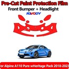  Kit film PPF pare choc avant PreCut pour Alpine A110 Pure wHeritage Pack 2018-2023