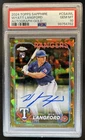 2024 Topps Chrome Sapphire Wyatt Langford Auto RC Gold Refractor #/50 PSA 10