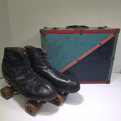 VTG Mens Black HYDE Boots Sz 10 Cleveland Skate Co Gloria Nord Model 200 w/ Case